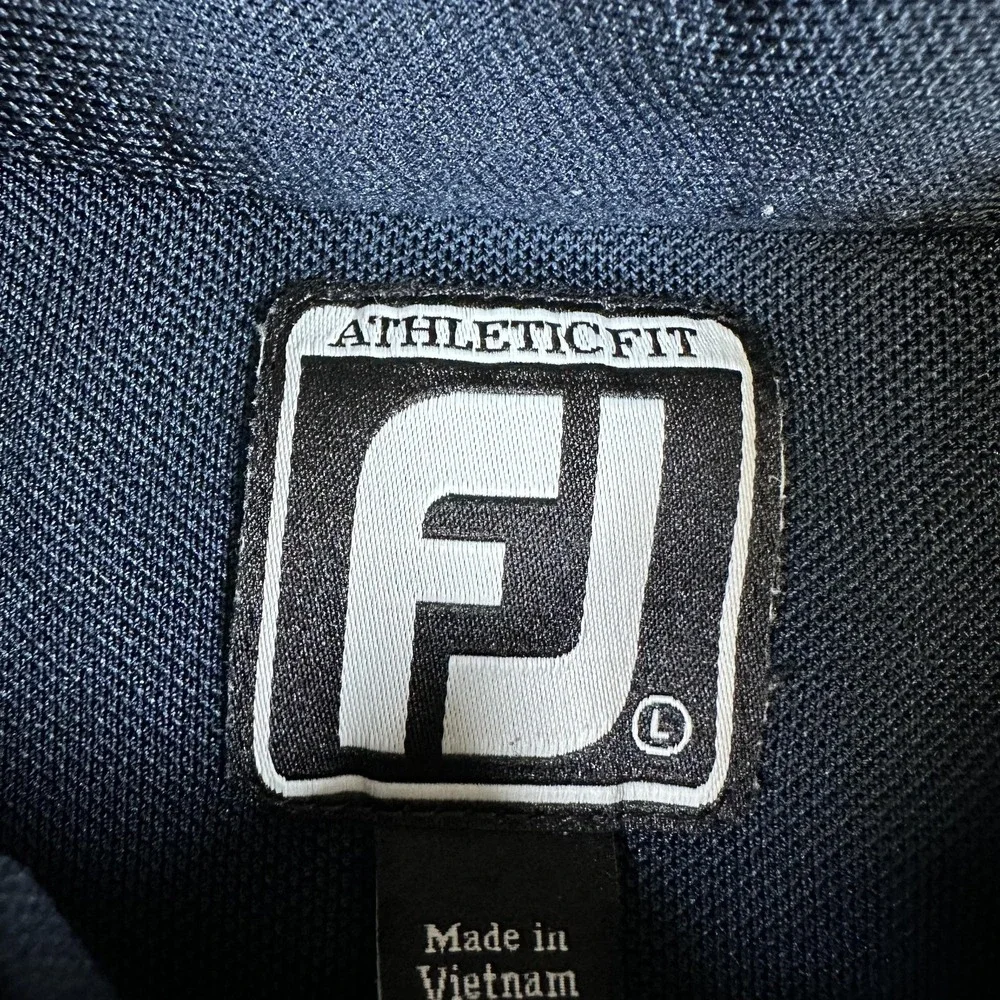 FootJoy Polo Shirt Mens Large Athletic Fit Striped Golf Performance Golfwear - Picture 3 of 8